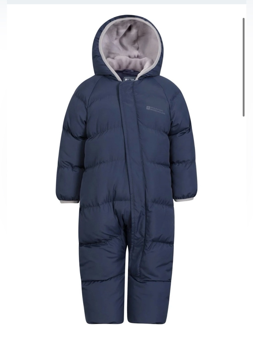 Mountain Warehouse Kids Snowsuit Blue Puffer Hooded Winter 12/18 months